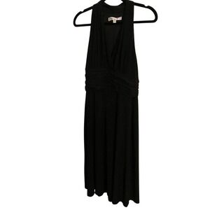 Evan Picone Womens Black Marilyn Dress‎ Figure flattering Stretchy sz 12 Midi